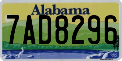 AL license plate 7AD8296