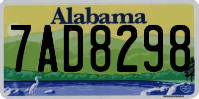 AL license plate 7AD8298