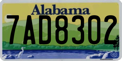 AL license plate 7AD8302