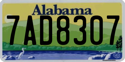 AL license plate 7AD8307