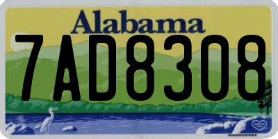 AL license plate 7AD8308