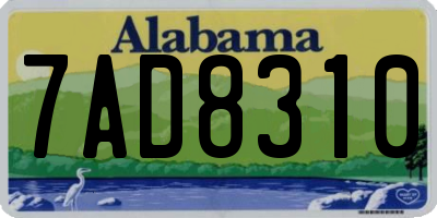 AL license plate 7AD8310