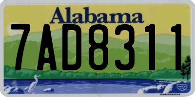 AL license plate 7AD8311