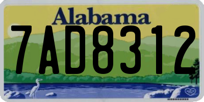 AL license plate 7AD8312