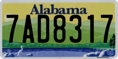 AL license plate 7AD8317