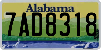 AL license plate 7AD8318