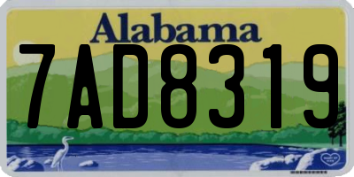 AL license plate 7AD8319