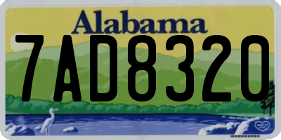 AL license plate 7AD8320