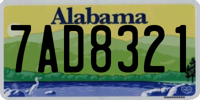 AL license plate 7AD8321
