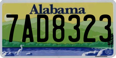 AL license plate 7AD8323