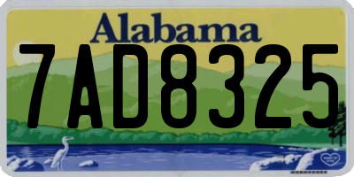 AL license plate 7AD8325