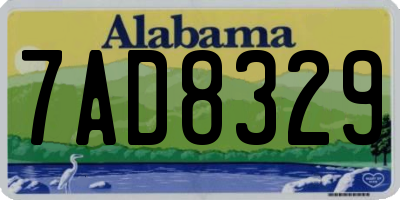 AL license plate 7AD8329