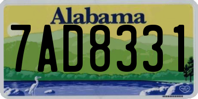 AL license plate 7AD8331