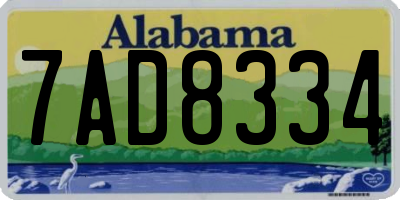 AL license plate 7AD8334
