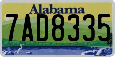 AL license plate 7AD8335