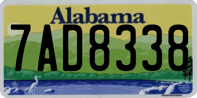 AL license plate 7AD8338