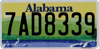 AL license plate 7AD8339