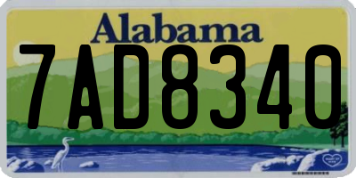 AL license plate 7AD8340