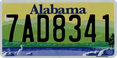 AL license plate 7AD8341