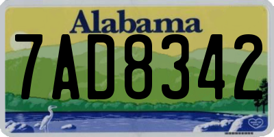 AL license plate 7AD8342