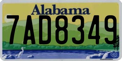 AL license plate 7AD8349
