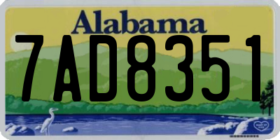 AL license plate 7AD8351