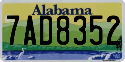 AL license plate 7AD8352