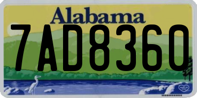 AL license plate 7AD8360