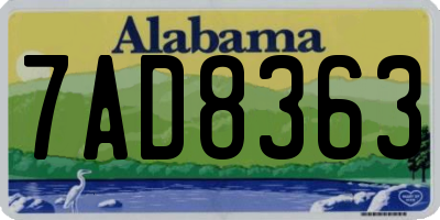 AL license plate 7AD8363
