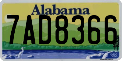 AL license plate 7AD8366