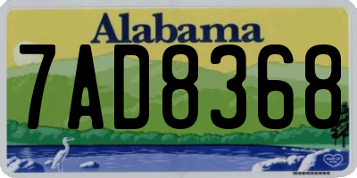 AL license plate 7AD8368