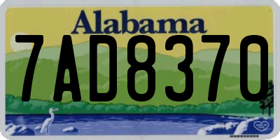 AL license plate 7AD8370