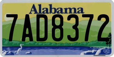 AL license plate 7AD8372