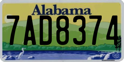 AL license plate 7AD8374