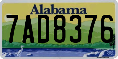 AL license plate 7AD8376