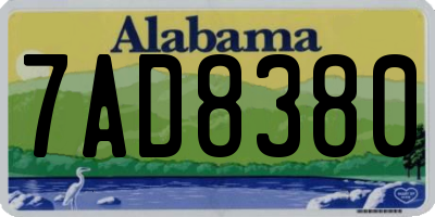 AL license plate 7AD8380