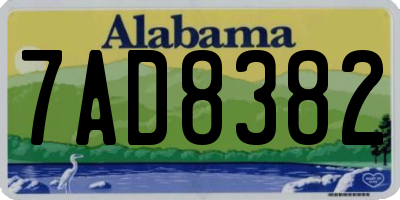 AL license plate 7AD8382