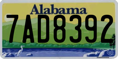 AL license plate 7AD8392