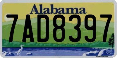 AL license plate 7AD8397