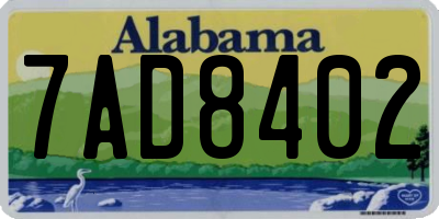 AL license plate 7AD8402