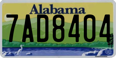 AL license plate 7AD8404