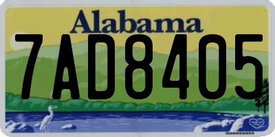 AL license plate 7AD8405