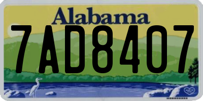 AL license plate 7AD8407