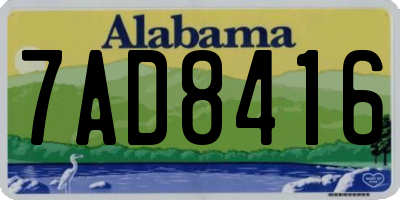 AL license plate 7AD8416