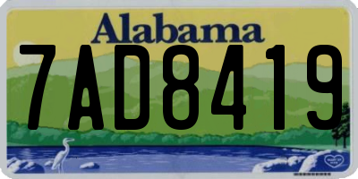 AL license plate 7AD8419