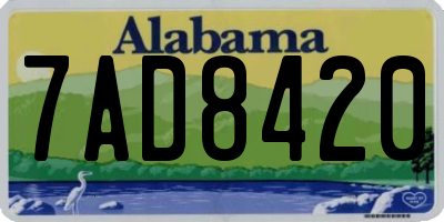 AL license plate 7AD8420