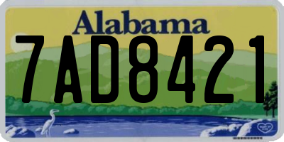 AL license plate 7AD8421