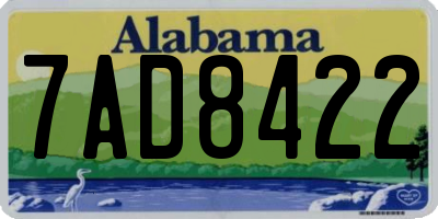AL license plate 7AD8422