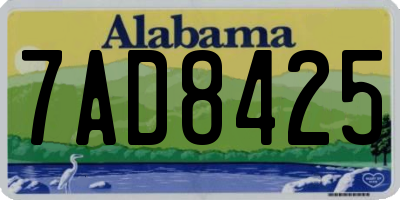 AL license plate 7AD8425