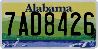 AL license plate 7AD8426